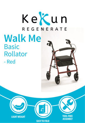 Picture of Kekun Walk Me Basic Rollator Red